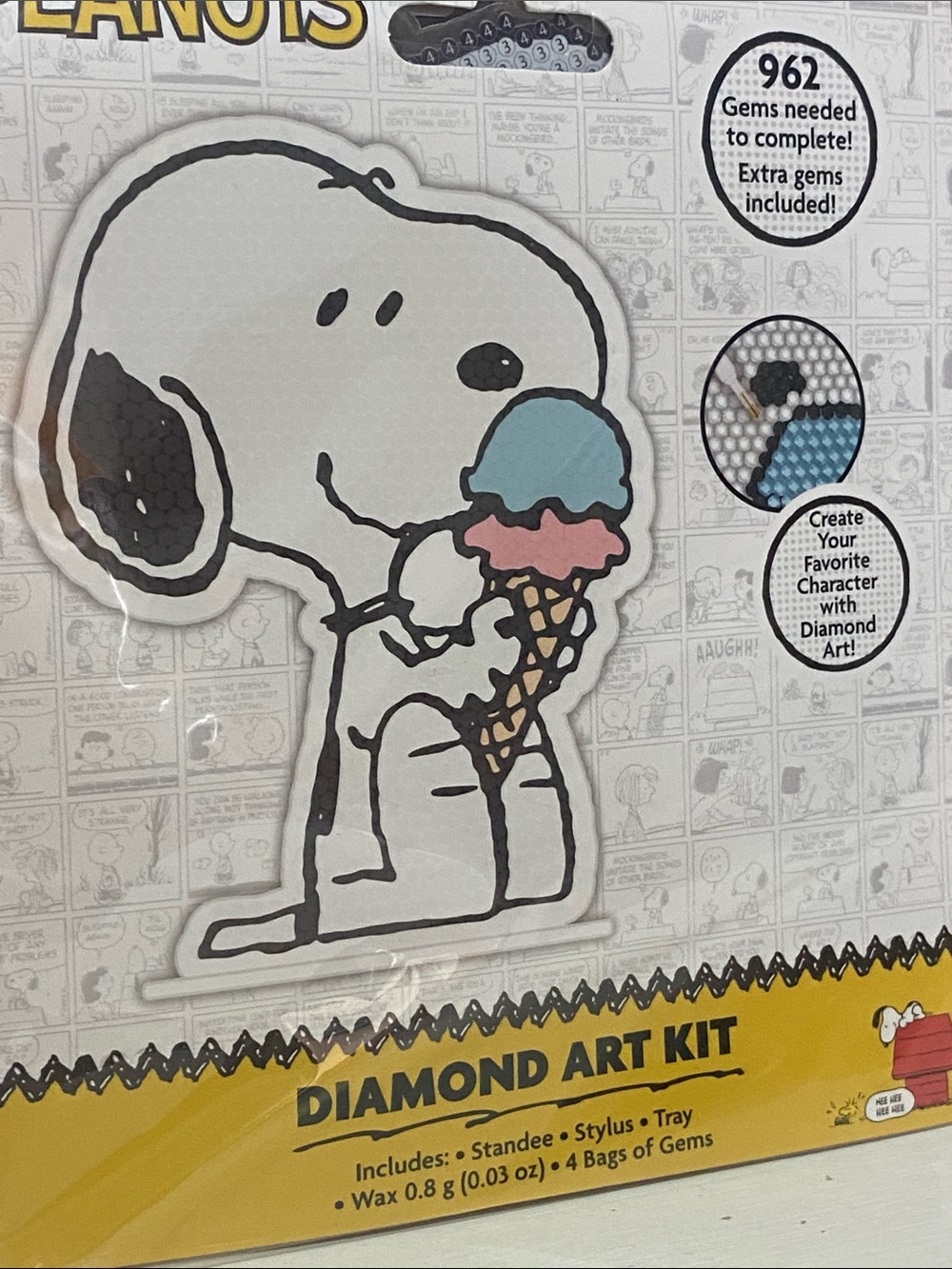 Peanuts Snoopy Diamond Art Kit - White, Black, Blue, Pink - Picture 3 of 3